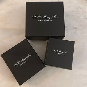 Set of 3 Empty RH Macy & Co. Fine Jewelry Boxes